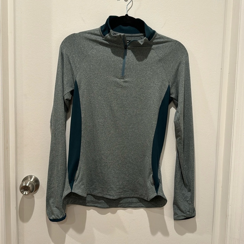 Rei Co-Op Base layer Women Extra Large Long Sleeve 1/4 Zip Pullover Green S
